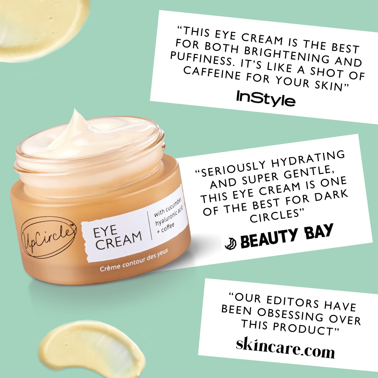 UpCircle Eye Cream with Hyaluronic Acid + Coffee