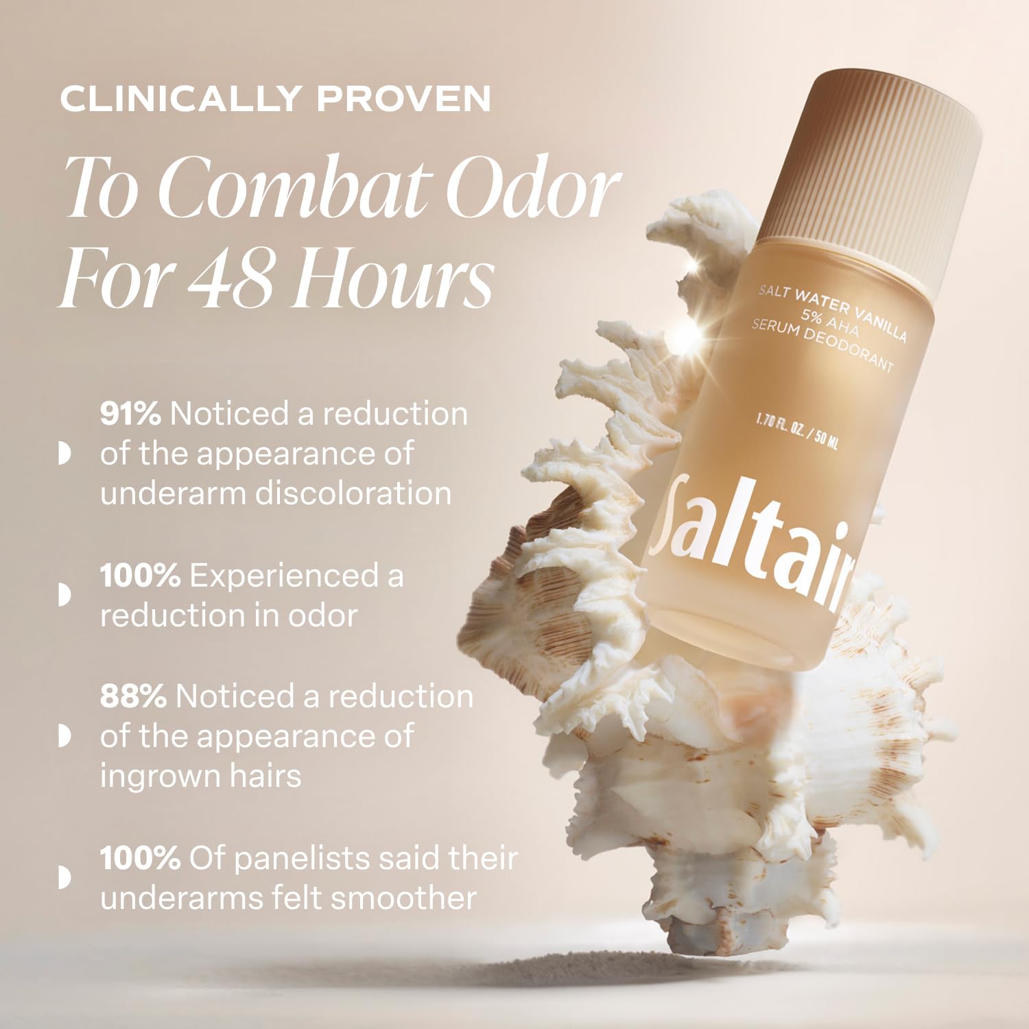 Saltair Salt Water Vanilla 5% AHA Serum Deodorant