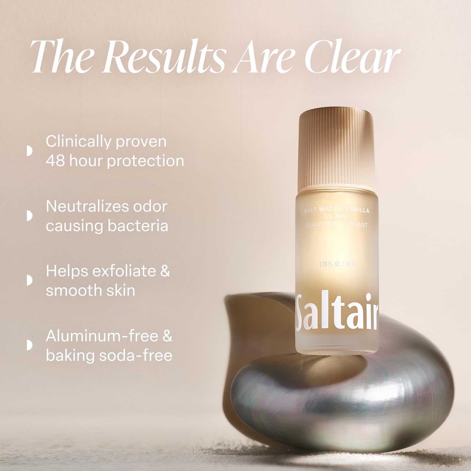 Saltair Salt Water Vanilla 5% AHA Serum Deodorant