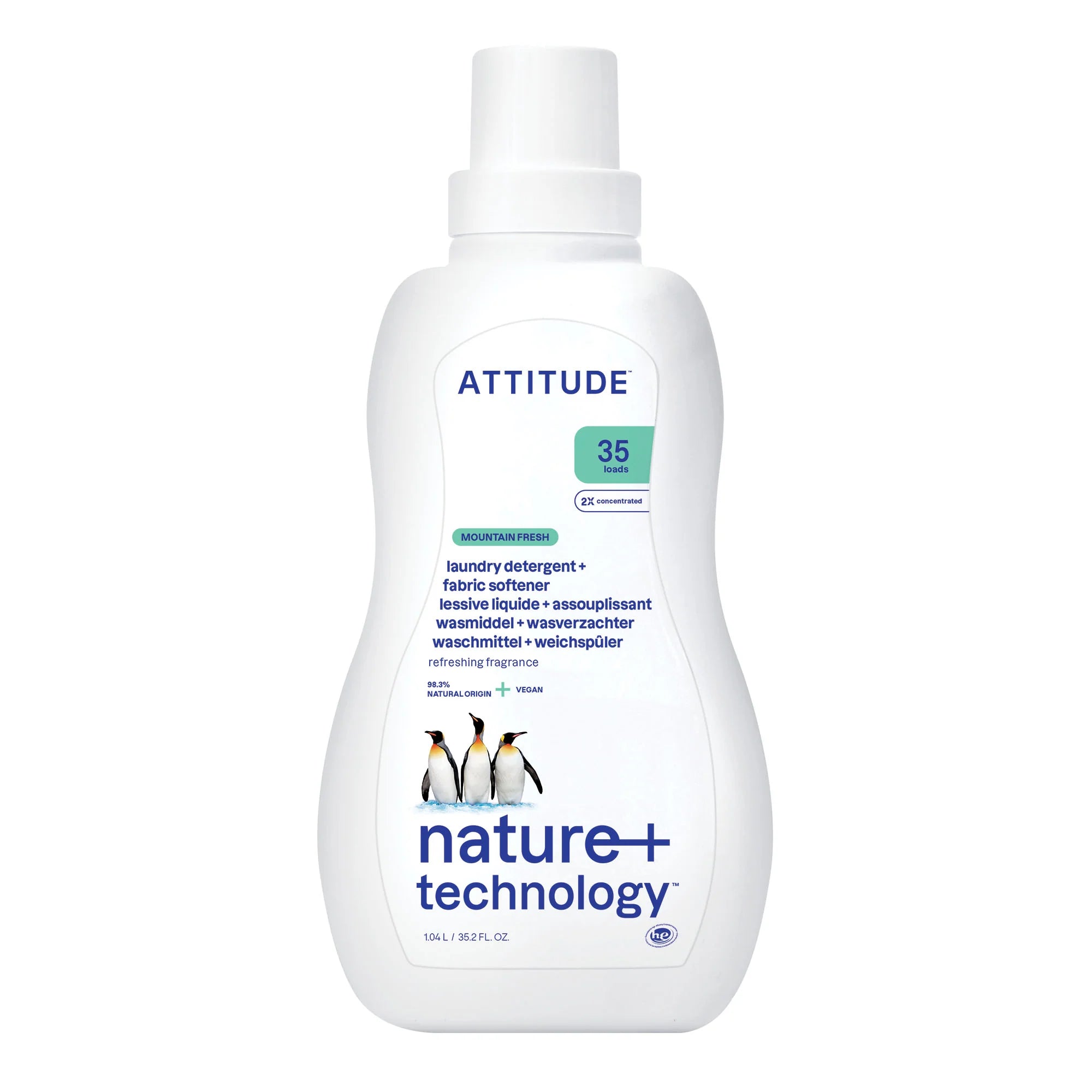 ATTITUDE Nature + Technology™  2-in-1 Laundry Detergent & Fabric Softener 35 Loads