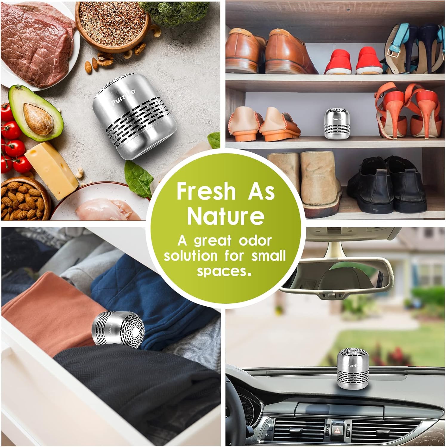 Purriko Odor Eliminator for Refrigerator & Small Spaces