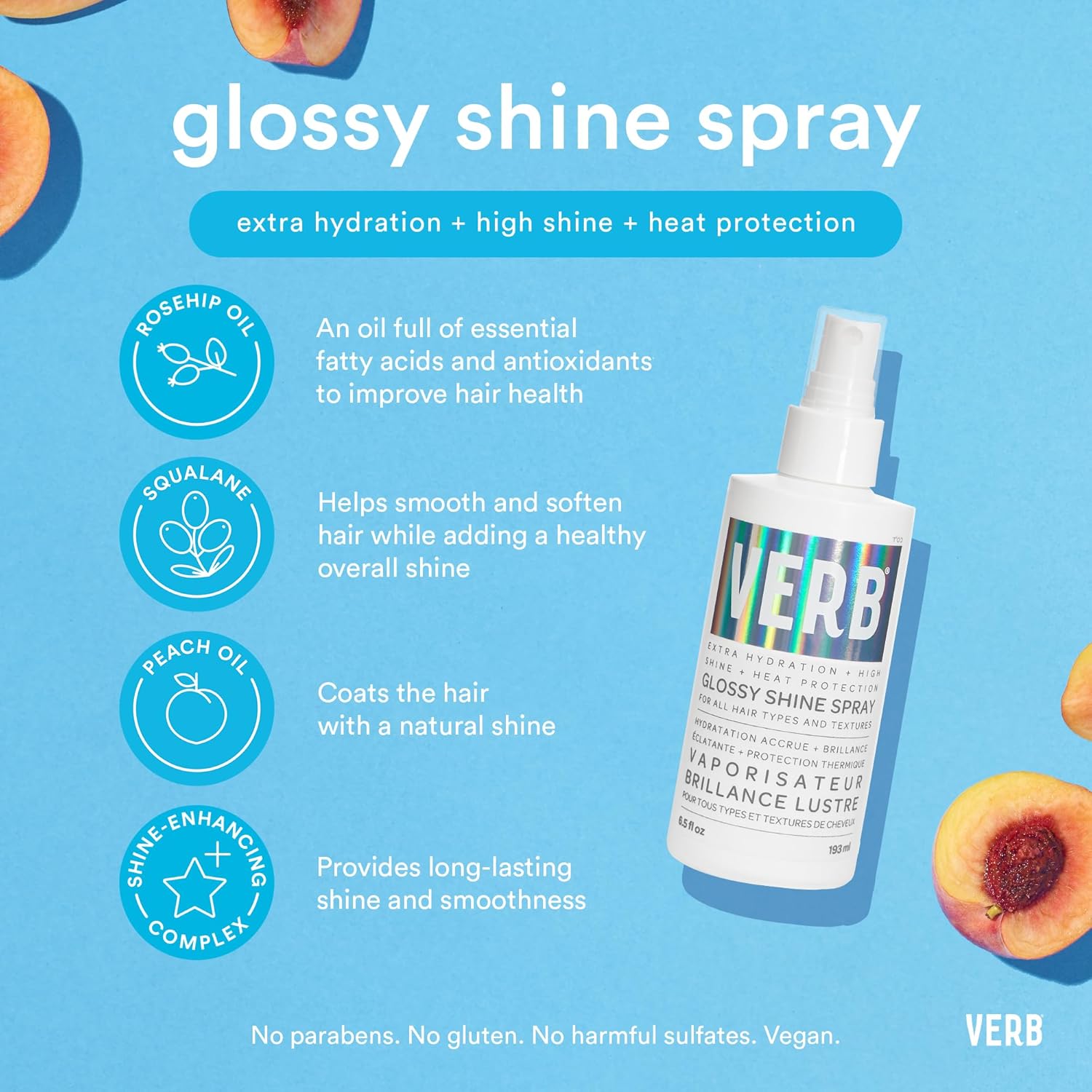 Verb Glossy Shine Spray with Heat Protection