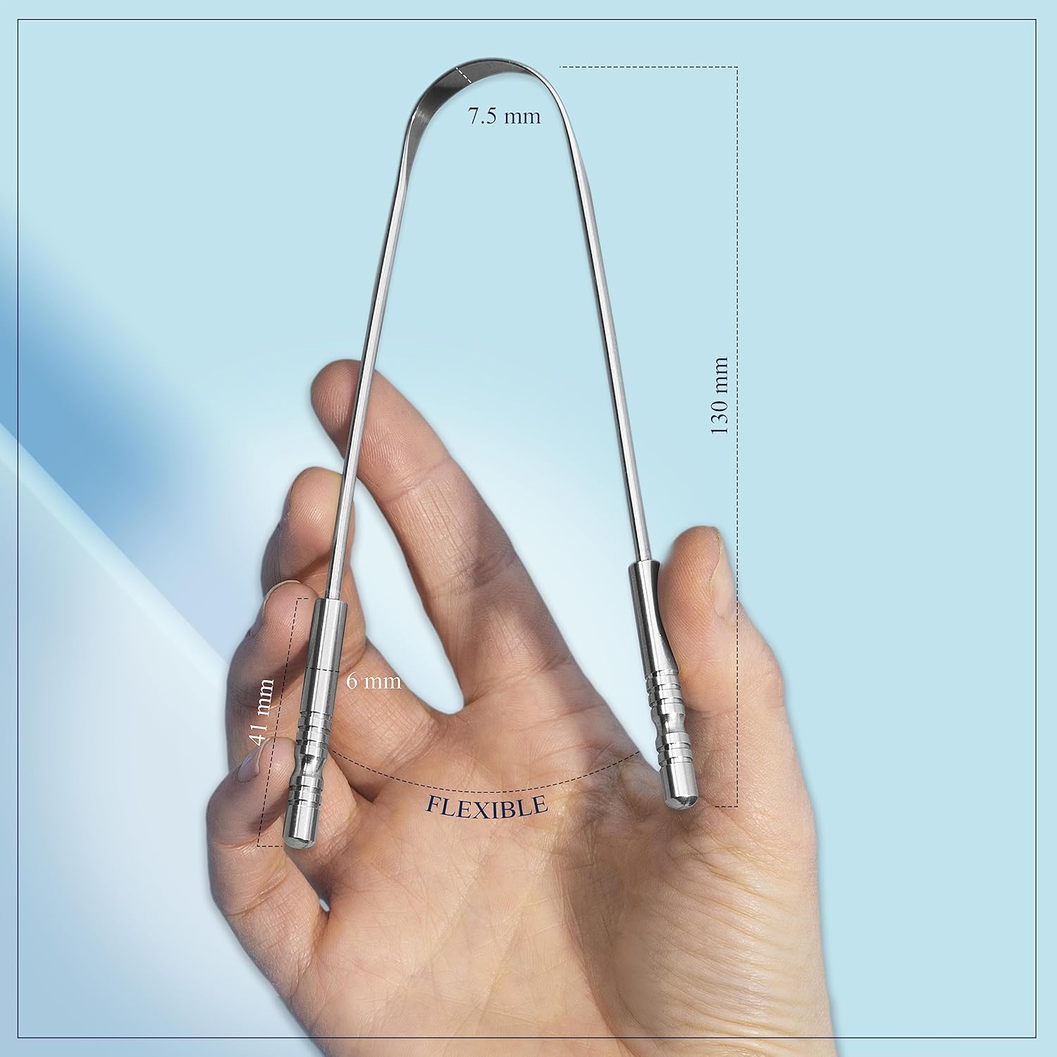 MasterMedi Tongue Scraper for Adults with Multicolor Travel Cases | 2 Pack