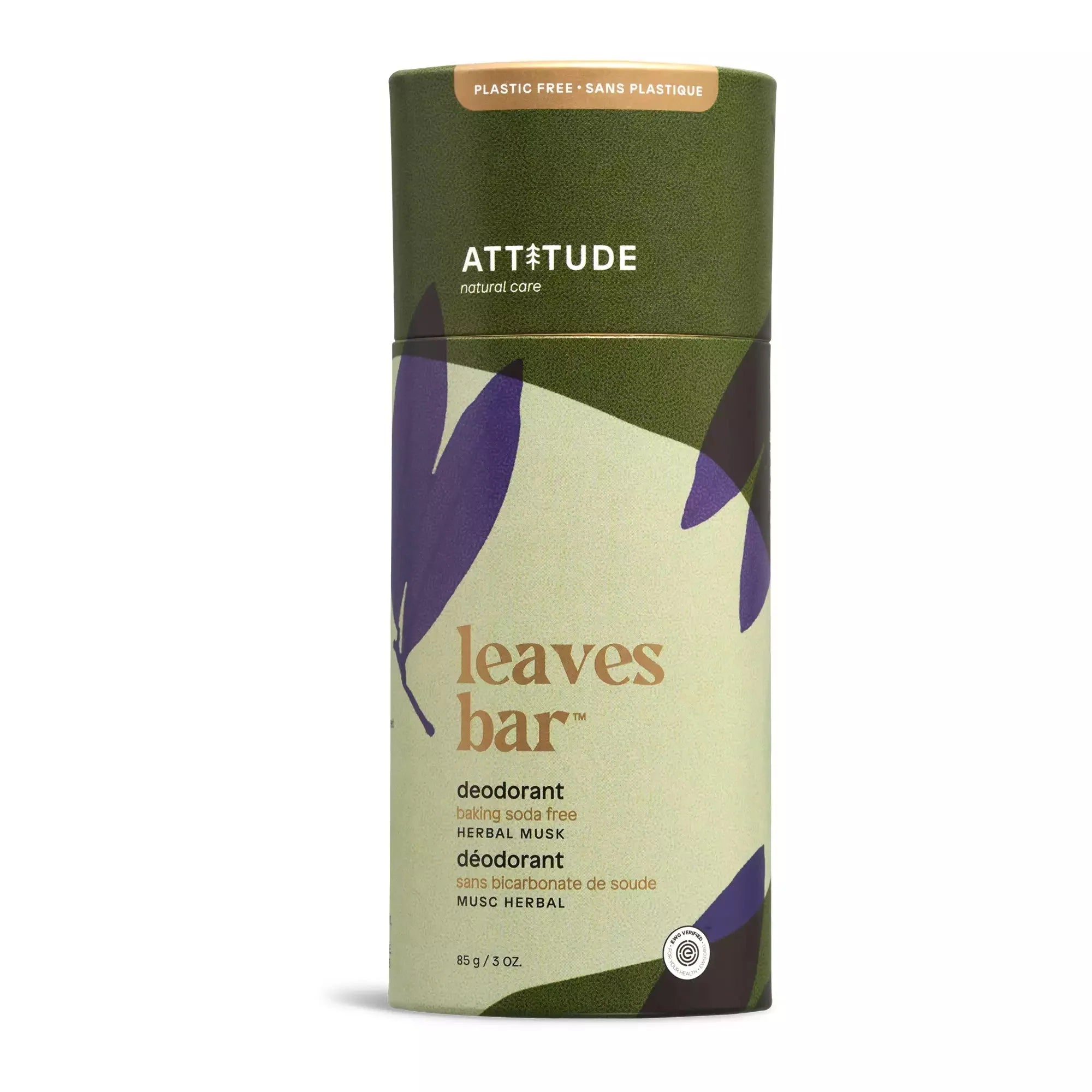 ATTITUDE Leaves bar™  Plastic Free Deodorant