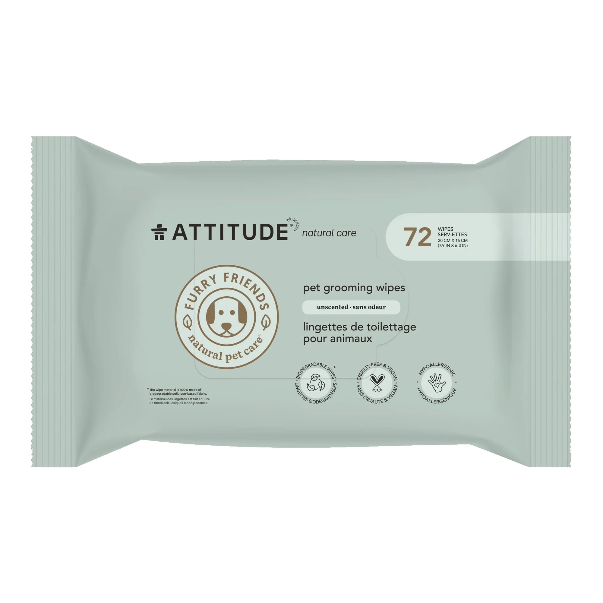 ATTITUDE Furry friends™ Pet Grooming Wipes