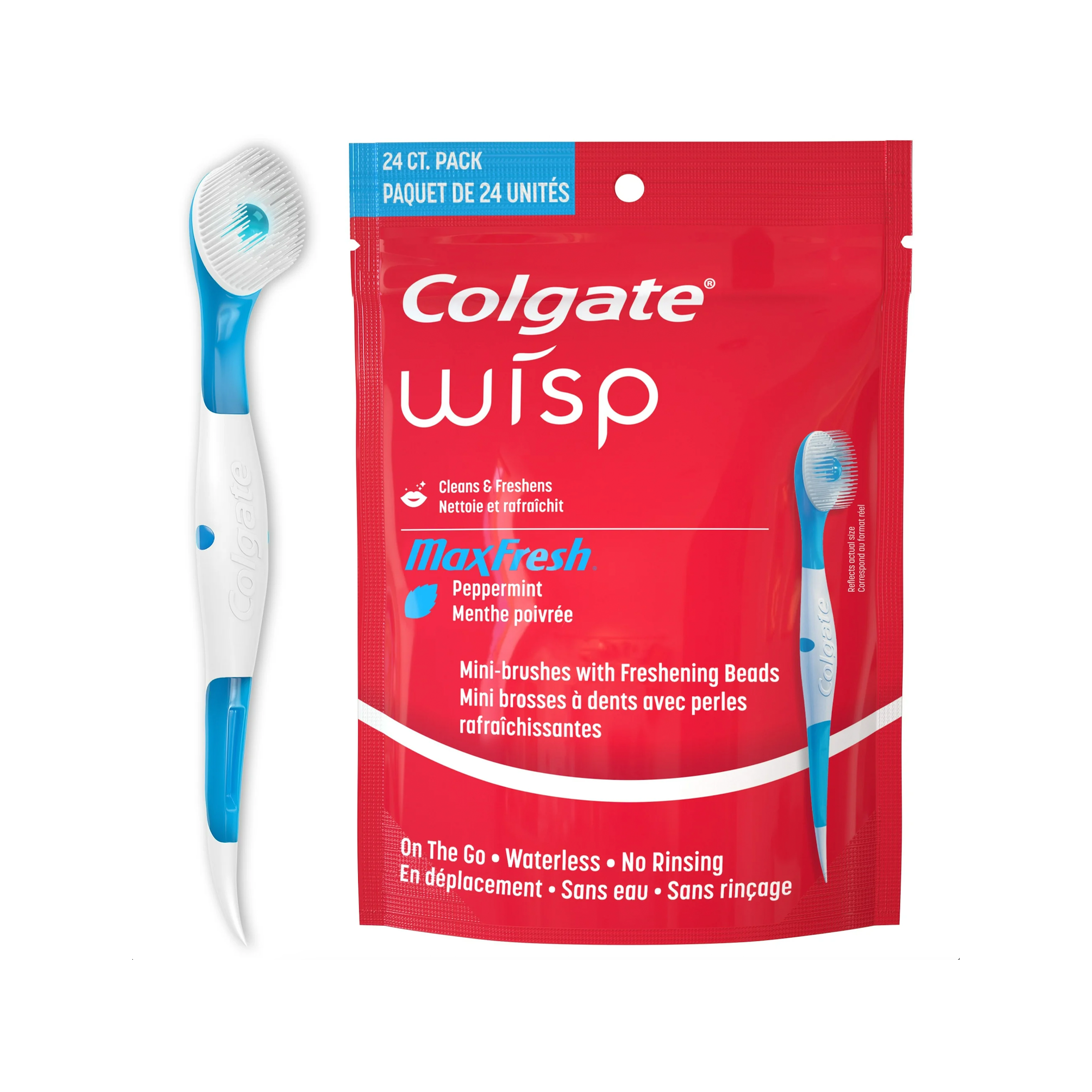 Colgate Wisp Max Fresh Peppermint Mini-Brushes, 24 count