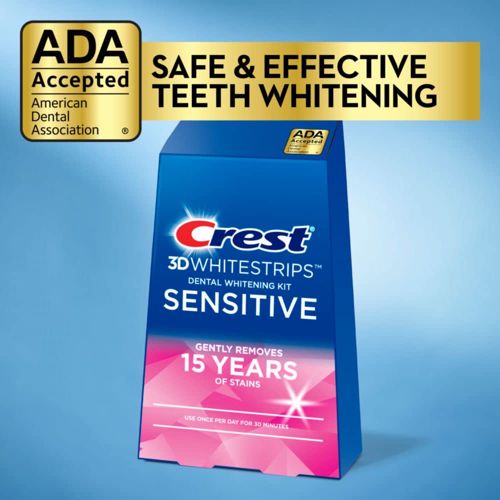Crest 3D Whitestrips Sensitive At-Home Teeth Whitening Kit