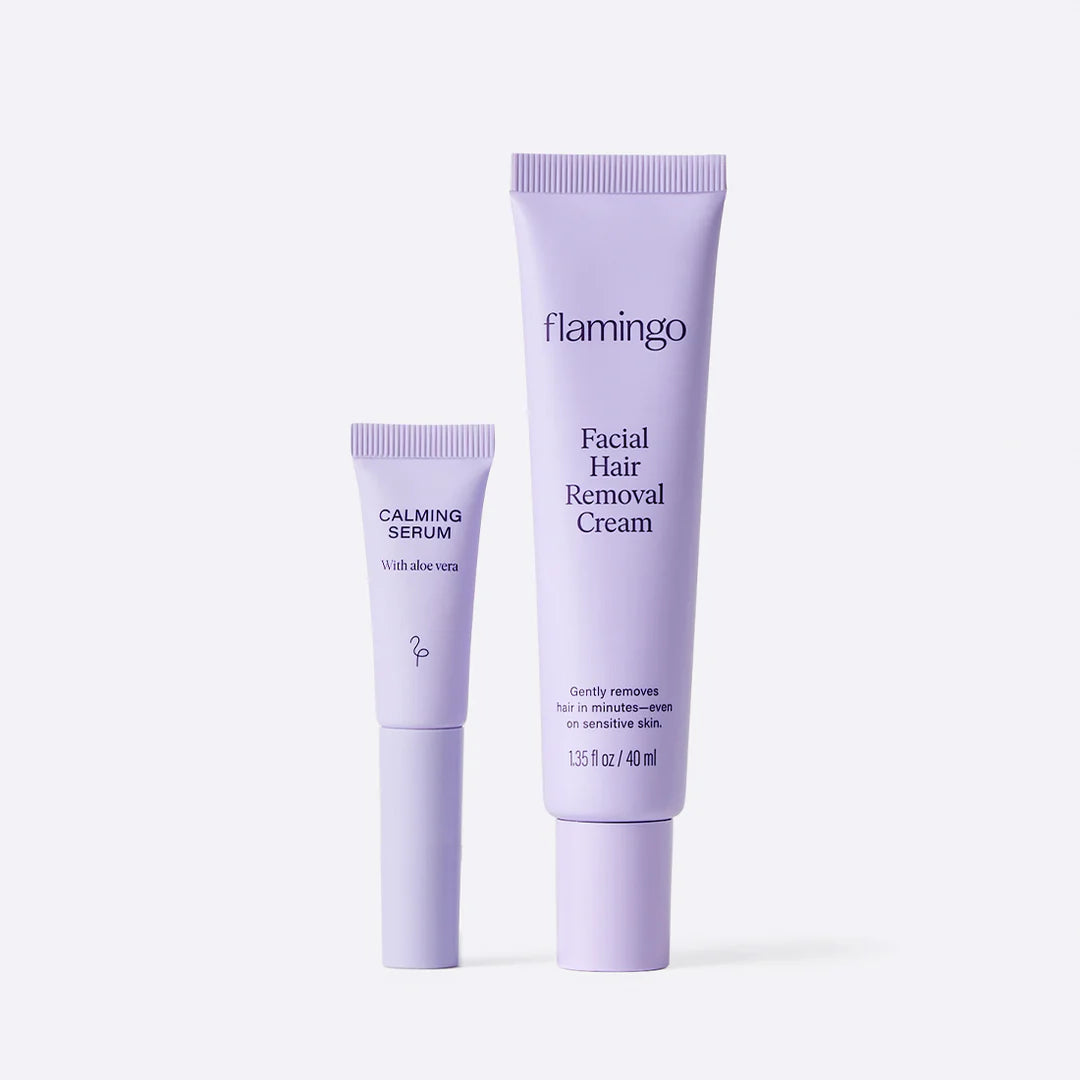 Flamingo Facial Hair Removal Cream + Calming Serum