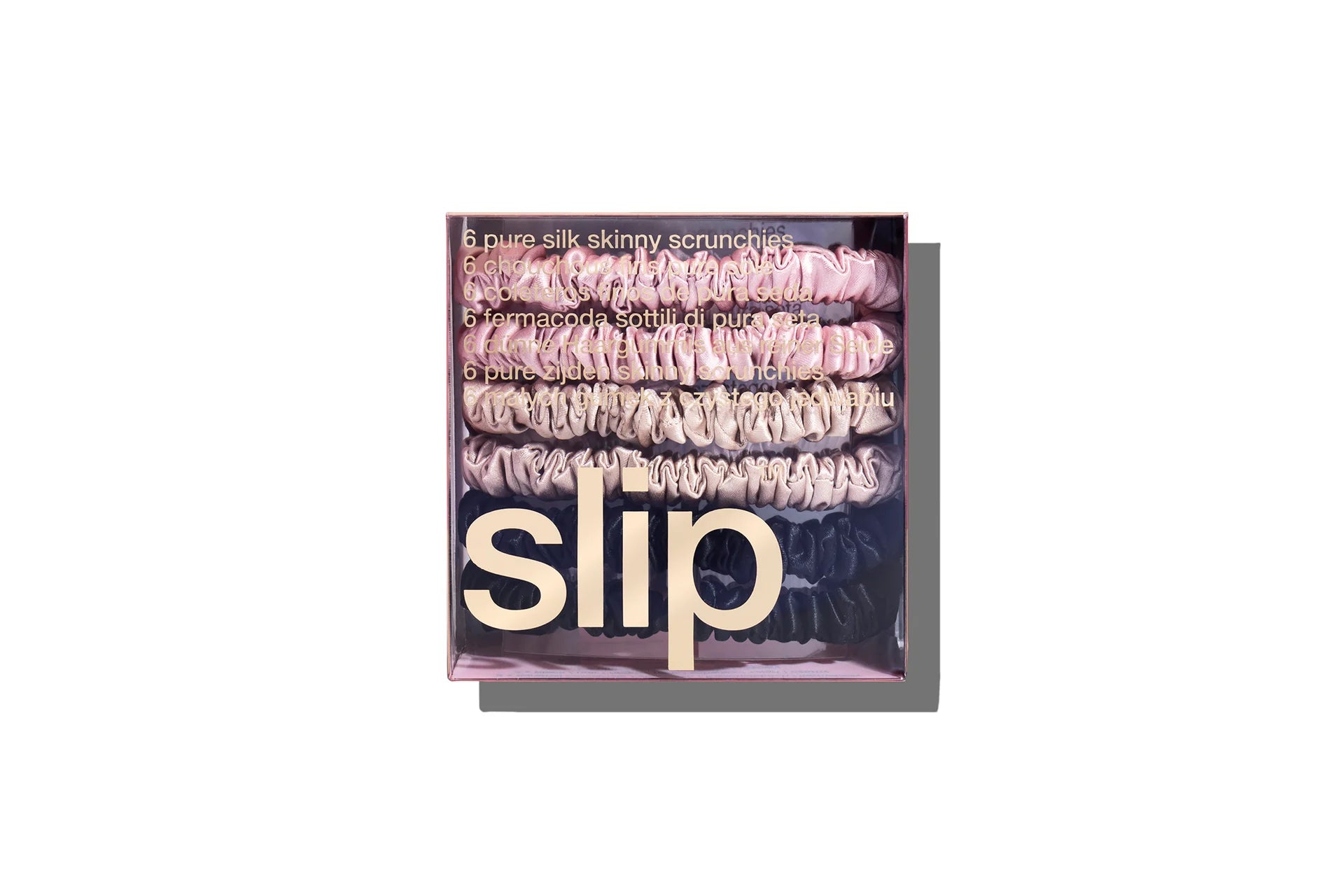 Slip Multi Skinny Scrunchies, 6 pack