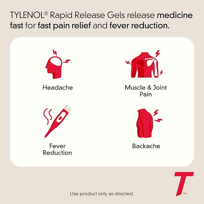 Tylenol Extra Strength Acetaminophen Rapid Release Gels