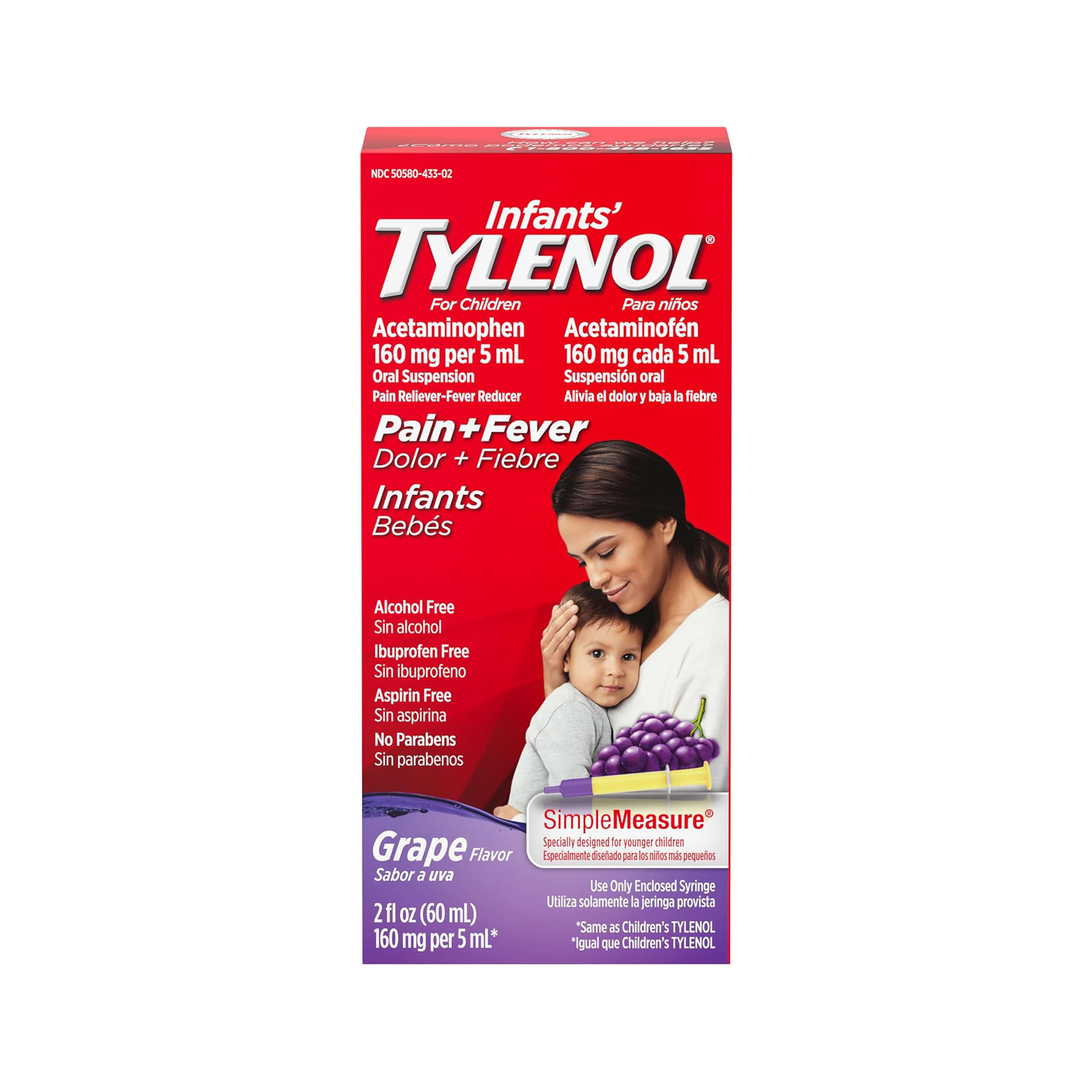 Tylenol Infants' Tylenol Acetaminophen Liquid Medicine, Grape