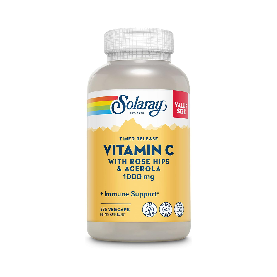 Solaray Vitamin C 1000mg Timed Release Capsules with Rose HIPS & Acerola