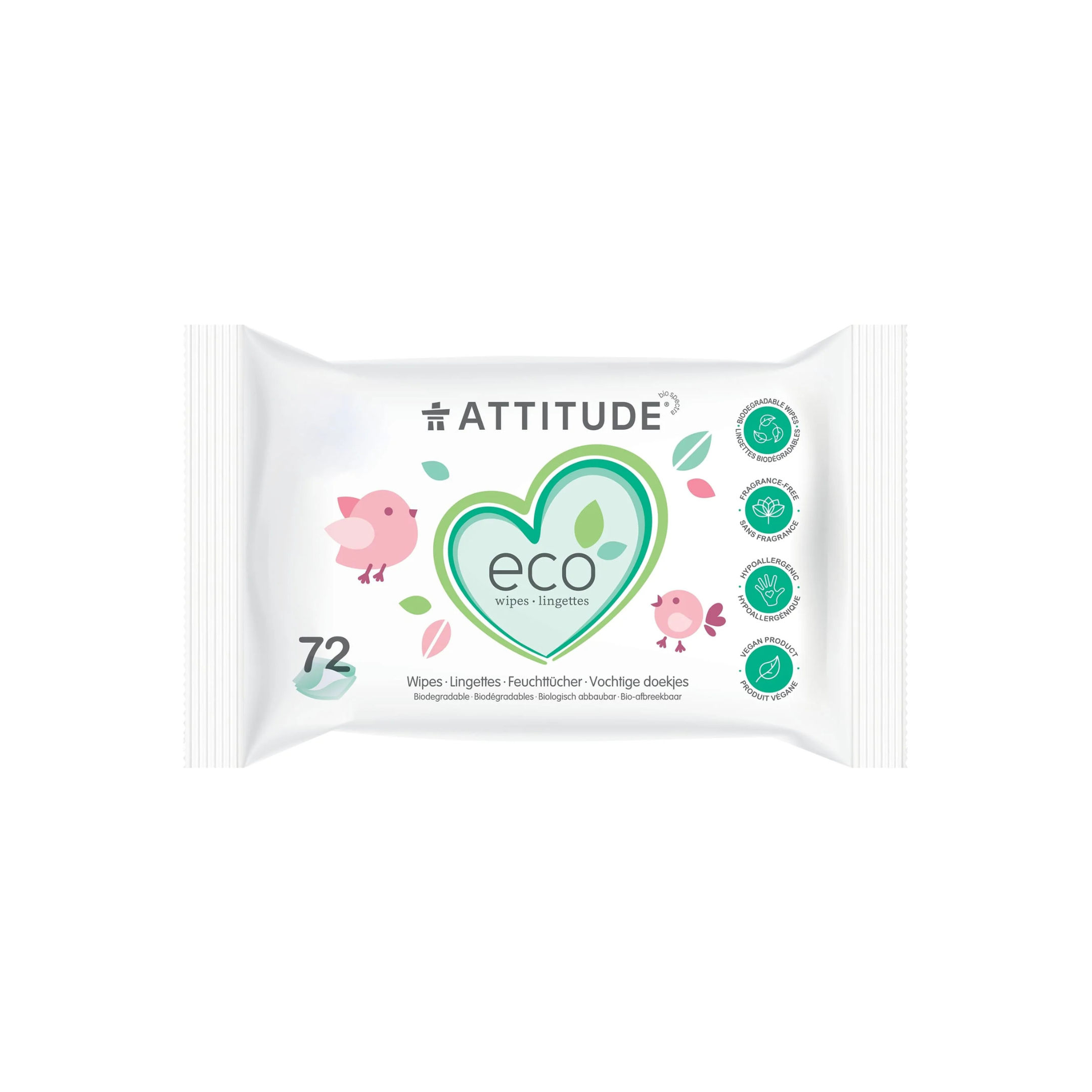 ATTITUDE Baby Leaves™  100% Biodegradable Baby Wipes