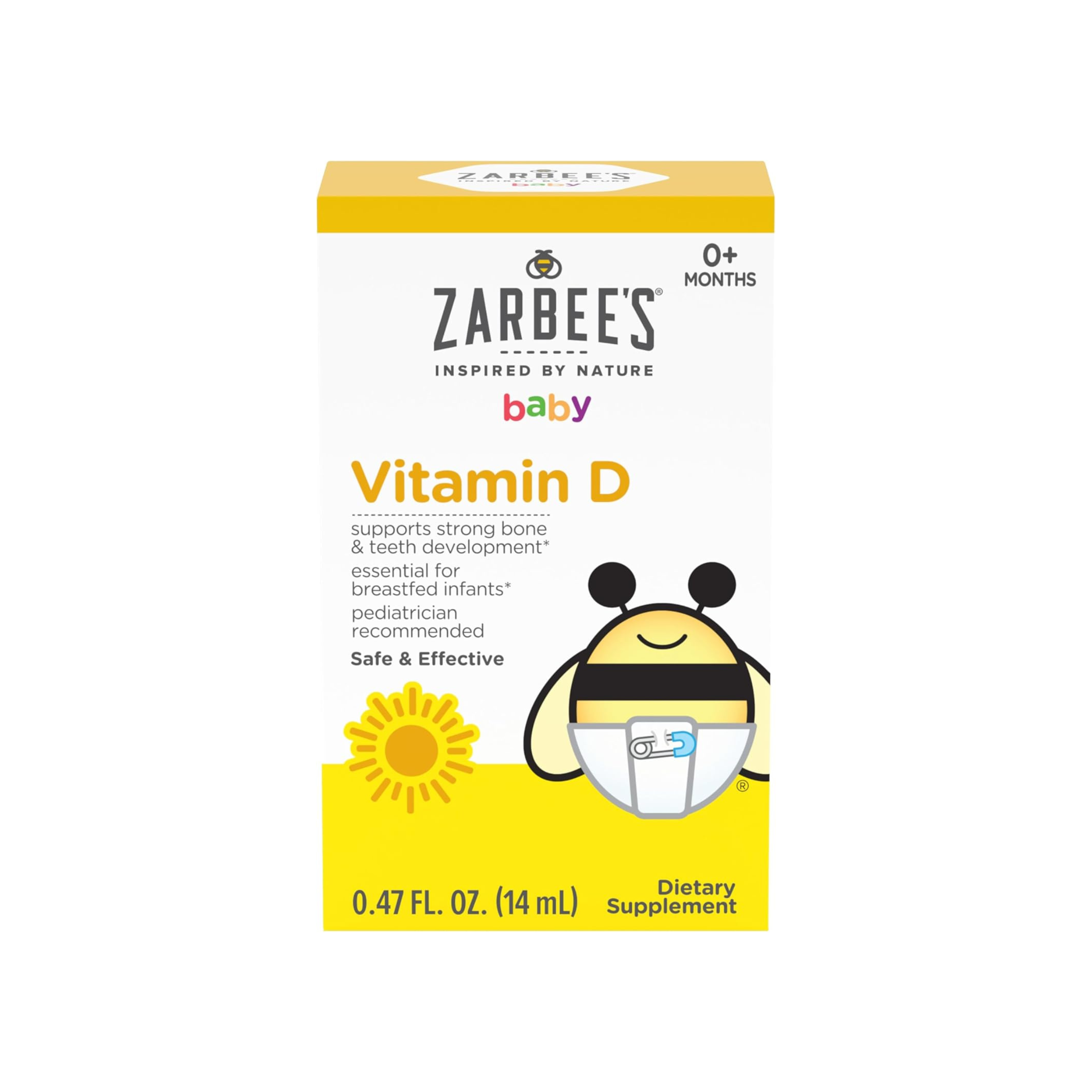Zarbee's Vitamin D Drops for Infants, 400IU