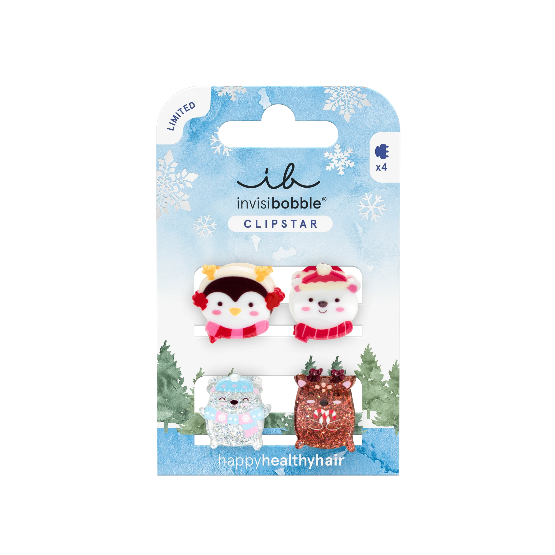 Invisibobble® Clipstar Kids Cozy Snowy Friends