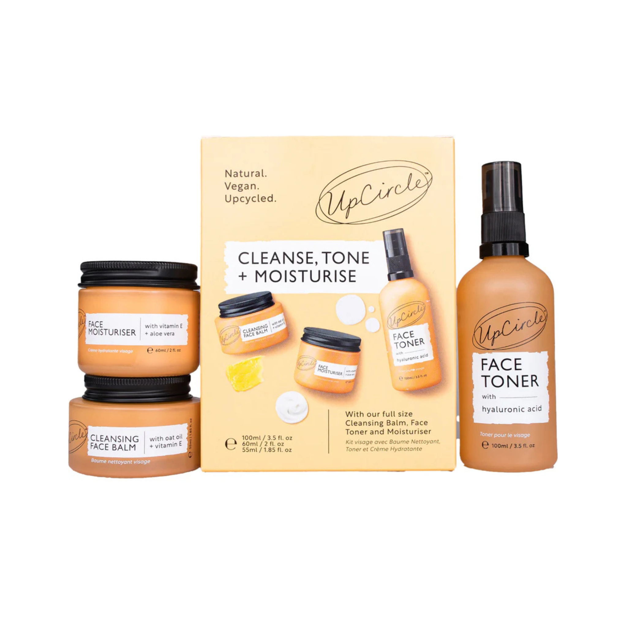 UpCircle Cleanse, Tone + Moisturise Set
