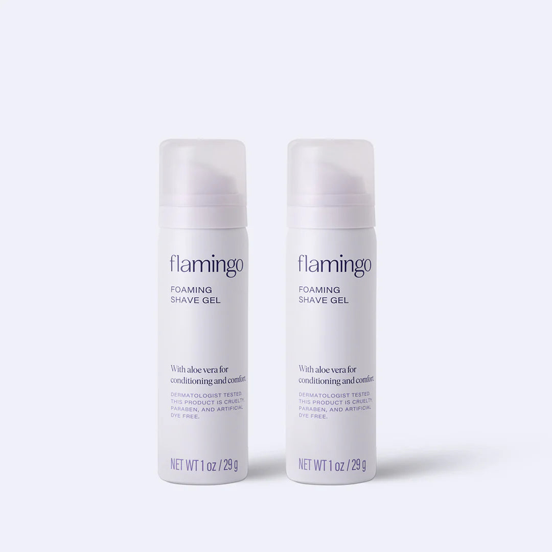 Flamingo Mini Foaming Shave Gel - 2 Pack